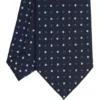 CRAVATTA SARTORIALE CLASSICA IN SETA BLU SCURO Microfantasia fiore