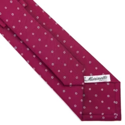 CRAVATTA SARTORIALE CLASSICA IN SETA FUCSIA Microfantasia fiore