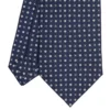 CRAVATTA SARTORIALE CLASSICA IN SETA BLU SCURO Microfantasia fiore