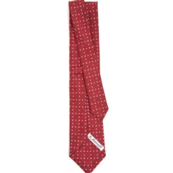 CRAVATTA SARTORIALE CLASSICA IN SETA BORDEAUX Microfantasia fiore