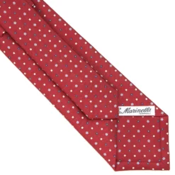 CRAVATTA SARTORIALE CLASSICA IN SETA BORDEAUX Microfantasia fiore