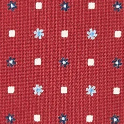 CRAVATTA SARTORIALE CLASSICA IN SETA BORDEAUX Microfantasia fiore