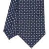CRAVATTA SARTORIALE CLASSICA IN SETA BLU SCURO Microfantasia fiore