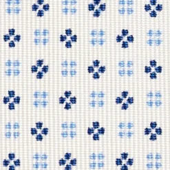 CRAVATTA SARTORIALE CLASSICA IN SETA BIANCA Microfantasia fiore