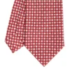 CRAVATTA SARTORIALE CLASSICA IN SETA BORDEAUX Microfantasia fiore