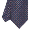 CRAVATTA SARTORIALE CLASSICA IN SETA BLU SCURO Microfantasia fiore