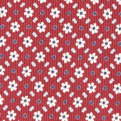 CRAVATTA SARTORIALE CLASSICA IN SETA BORDEAUX Microfantasia fiore