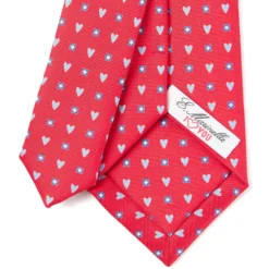 CRAVATTA SARTORIALE CLASSICA IN SETA ROSSA Collezione san valentino