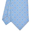 CRAVATTA SARTORIALE CLASSICA IN SETA AZZURRA Microfantasia fiore