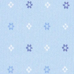 CRAVATTA SARTORIALE CLASSICA IN SETA AZZURRA Microfantasia fiore