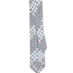 CRAVATTA SARTORIALE CLASSICA IN SETA BIANCA Patchwork
