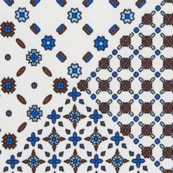 CRAVATTA SARTORIALE CLASSICA IN SETA BIANCA Patchwork