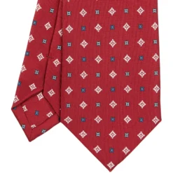 CRAVATTA SARTORIALE CLASSICA IN SETA BORDEAUX Microfantasia