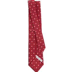 CRAVATTA SARTORIALE CLASSICA IN SETA BORDEAUX Microfantasia