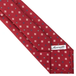 CRAVATTA SARTORIALE CLASSICA IN SETA BORDEAUX Microfantasia