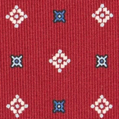 CRAVATTA SARTORIALE CLASSICA IN SETA BORDEAUX Microfantasia