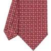 CRAVATTA SARTORIALE CLASSICA IN SETA BORDEAUX Microfantasia