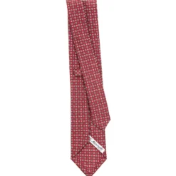 CRAVATTA SARTORIALE CLASSICA IN SETA BORDEAUX Microfantasia