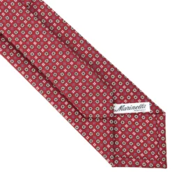 CRAVATTA SARTORIALE CLASSICA IN SETA BORDEAUX Microfantasia
