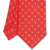 CRAVATTA SARTORIALE CLASSICA IN SETA ROSSA Microfantasia fiore