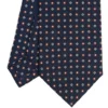 CRAVATTA SARTORIALE CLASSICA IN SETA BLU SCURO Microfantasia fiore