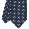 CRAVATTA SARTORIALE CLASSICA IN SETA BLU SCURO Microfantasia fiore