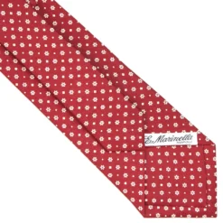 CRAVATTA SARTORIALE CLASSICA IN SETA BORDEAUX Microfantasia fiore