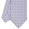 CRAVATTA SARTORIALE CLASSICA IN SETA GRIGIO CHIARO Microfantasia fiore