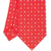 CRAVATTA SARTORIALE CLASSICA IN SETA ROSSA Microfantasia fiore