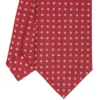 CRAVATTA SARTORIALE CLASSICA IN SETA BORDEAUX Microfantasia fiore