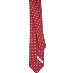 CRAVATTA SARTORIALE CLASSICA IN SETA BORDEAUX Microfantasia fiore