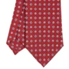 CRAVATTA SARTORIALE CLASSICA IN SETA BORDEAUX Microfantasia fiore