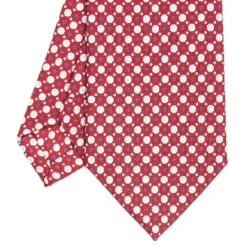 CRAVATTA SARTORIALE CLASSICA IN SETA BORDEAUX Microfantasia fiore