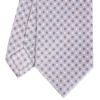 CRAVATTA SARTORIALE CLASSICA IN SETA GRIGIO CHIARO Microfantasia fiore