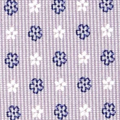 CRAVATTA SARTORIALE CLASSICA IN SETA GRIGIO CHIARO Microfantasia fiore