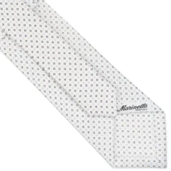 CRAVATTA SARTORIALE CLASSICA IN SETA BIANCA Microfantasia fiore