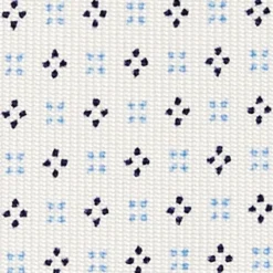 CRAVATTA SARTORIALE CLASSICA IN SETA BIANCA Microfantasia fiore