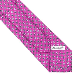 CRAVATTA SARTORIALE CLASSICA IN SETA FUCSIA Microfantasia fiore
