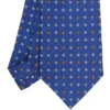 CRAVATTA SARTORIALE CLASSICA IN SETA BLU Microfantasia fiore