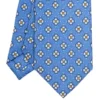 CRAVATTA SARTORIALE CLASSICA IN SETA AZZURRO POLVERE Microfantasia fiore