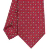 CRAVATTA SARTORIALE CLASSICA IN SETA BORDEAUX Microfantasia fiore