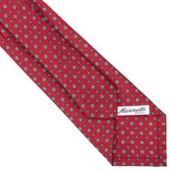 CRAVATTA SARTORIALE CLASSICA IN SETA BORDEAUX Microfantasia fiore
