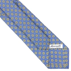 CRAVATTA SARTORIALE CLASSICA IN SETA AZZURRO POLVERE Microfantasia fiore