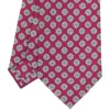 CRAVATTA SARTORIALE CLASSICA IN SETA BORDEAUX Microfantasia fiore