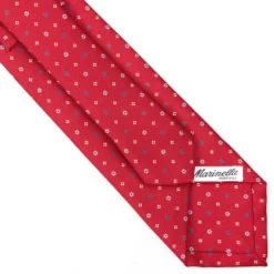 CRAVATTA SARTORIALE CLASSICA IN SETA BORDEAUX Microfantasia fiore