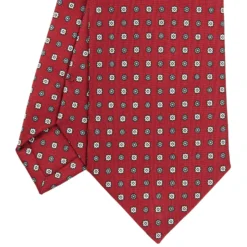 CRAVATTA SARTORIALE CLASSICA IN SETA BORDEAUX Microfantasia