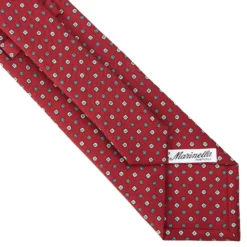 CRAVATTA SARTORIALE CLASSICA IN SETA BORDEAUX Microfantasia