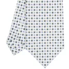 CRAVATTA SARTORIALE CLASSICA IN SETA BIANCA Microfantasia fiore