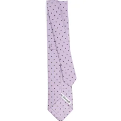 CRAVATTA SARTORIALE CLASSICA IN SETA LILLA Microfantasia fiore