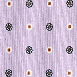 CRAVATTA SARTORIALE CLASSICA IN SETA LILLA Microfantasia fiore